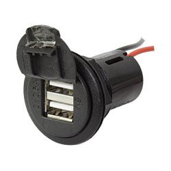 USB Doppel-Steckdose mit Deckel + Montageplatte SB-Pack
