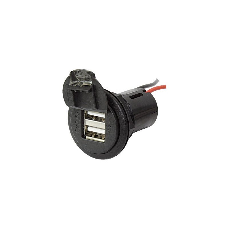 USB Doppel-Steckdose mit Deckel + Montageplatte SB-Pack
