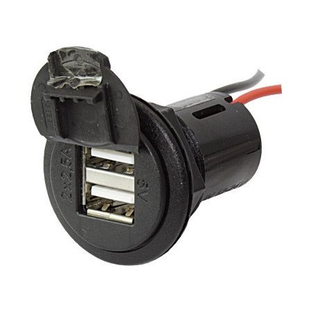 USB Doppel-Steckdose mit Deckel + Montageplatte SB-Pack