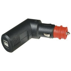 PRO CAR USB-A Doppel-Ladestecker, winkelb 12/24V 2x2,5A für Normsteckdosen
