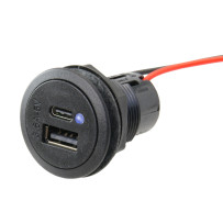 USB-C/A Doppelsteckdose mit LED SB-Pack