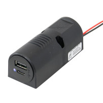 PRO CAR USB-C/A Aufbau-Steckdose 12/24V 3,6A 85x35mm mit LED
