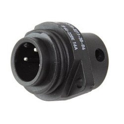 Landstromanschluss-Flanschstecker 230V 16A 3-polig