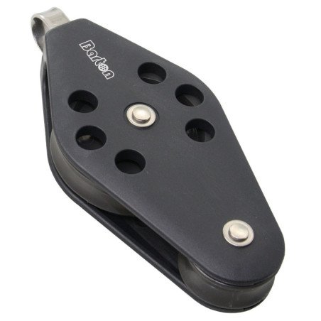 BARTON Violinblock gleitl. 45/30mm, Seil 8mm, Auge