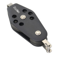 BARTON Violinblock gleitl. 45/30mm, Seil 8mm, Auge, U-Bügel