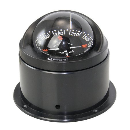 RIVIERA Kompass Artica BA3 12V 70mm, für Aufbau, schwarz