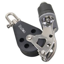 BARTON Einfachblock gleitl. 35mm, Seil 8mm, Schäkel, U-Bügel, K-Klemme