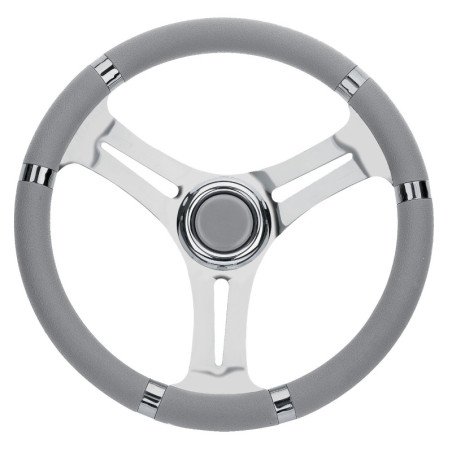 RIVIERA Steuerrad VS01 Edelstahl/PU 350mm grau