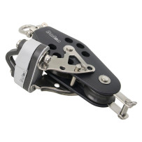 BARTON Violinblock gleitl. 45/30mm, Seil 8mm, Schnappsch, U-Bügel, Klemme