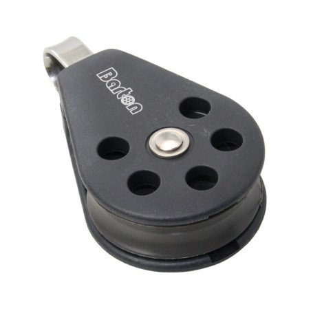 BARTON Einfachblock gleitl. 45mm, Seil 10mm, Auge