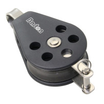 BARTON Einfachblock gleitl. 45mm, Seil 10mm, Auge, U-Bügel